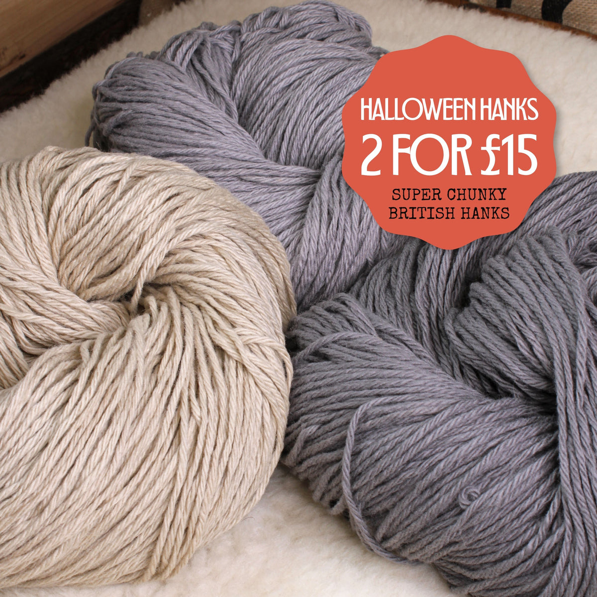 Super Chunky 100% British Wool 700g Hanks