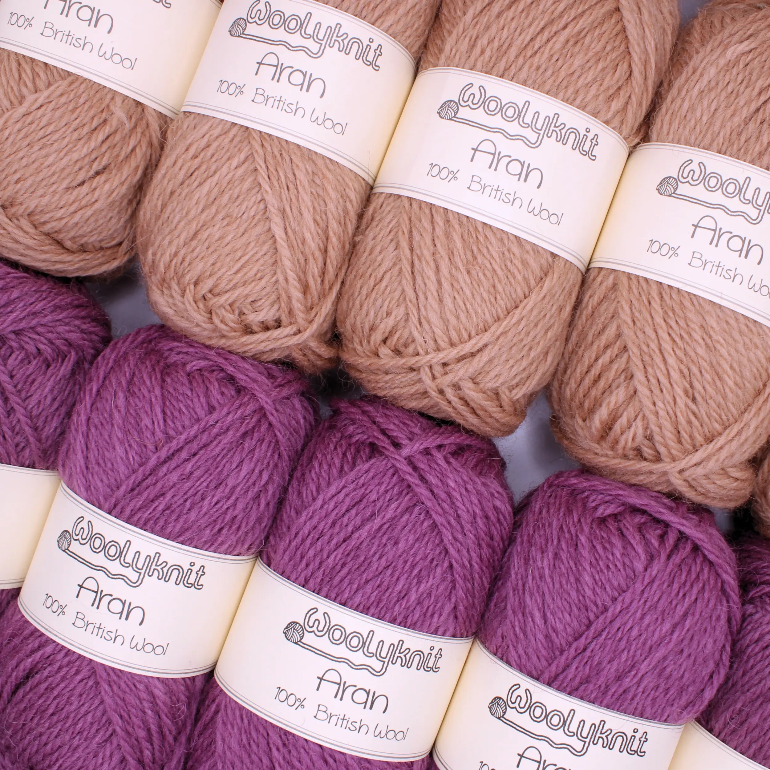 Aran Weight British Wool 50g Wool Balls