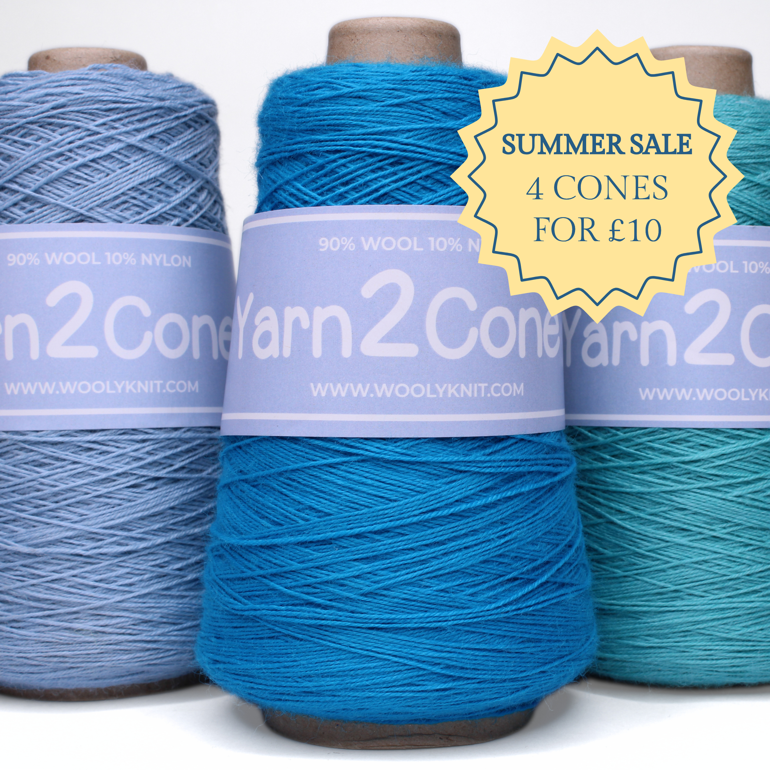 Wool Nylon 3ply 200g Cone