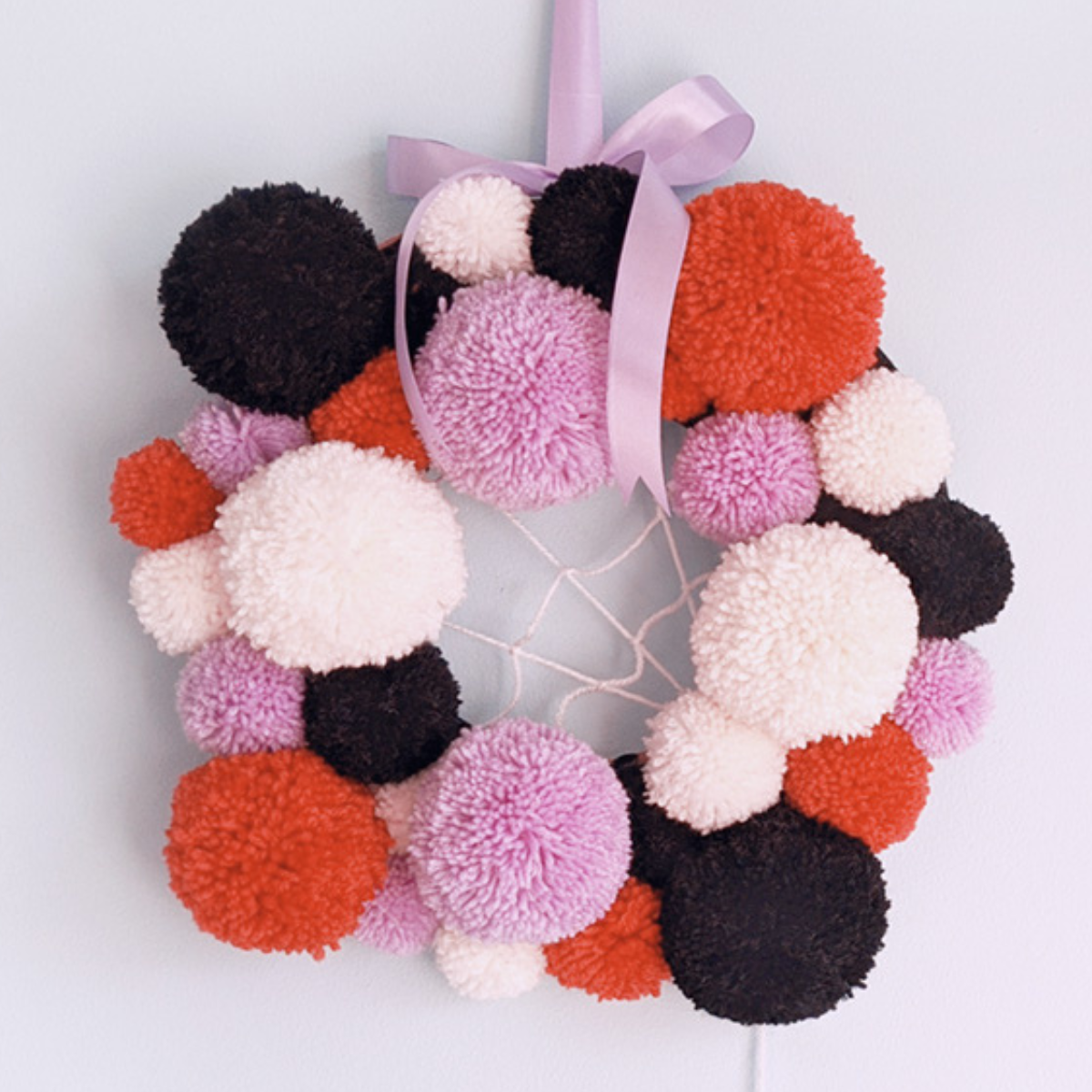 Halloween Pom Pom Wreath