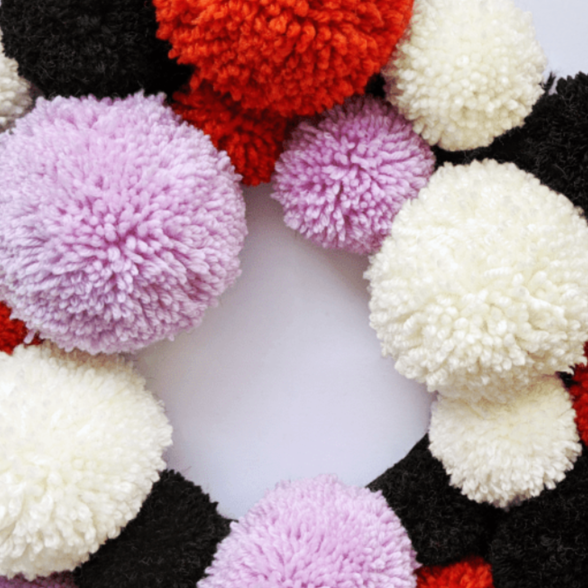 Halloween Pom Pom Wreath