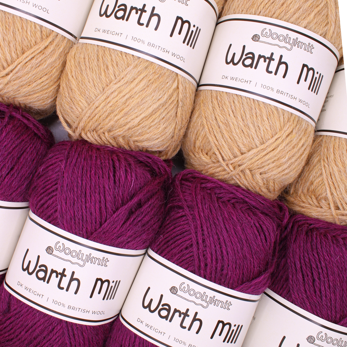 Warth Mill 100% British Wool DK Yarn Value Pack of 5